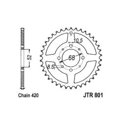 Rozeta zadn pre ATV/PITBIKE 110, 34 zubov, s reazovu 420